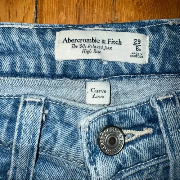 Abercrombie & Fitch Light Blue Straight Leg Jeans - Picture 4 of 6